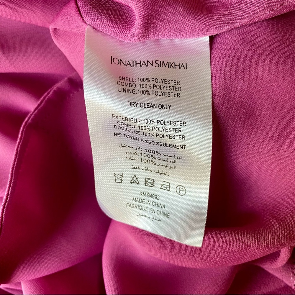 Jonathan Simkhai Split Neckline Calpyso Pleated T… - image 5